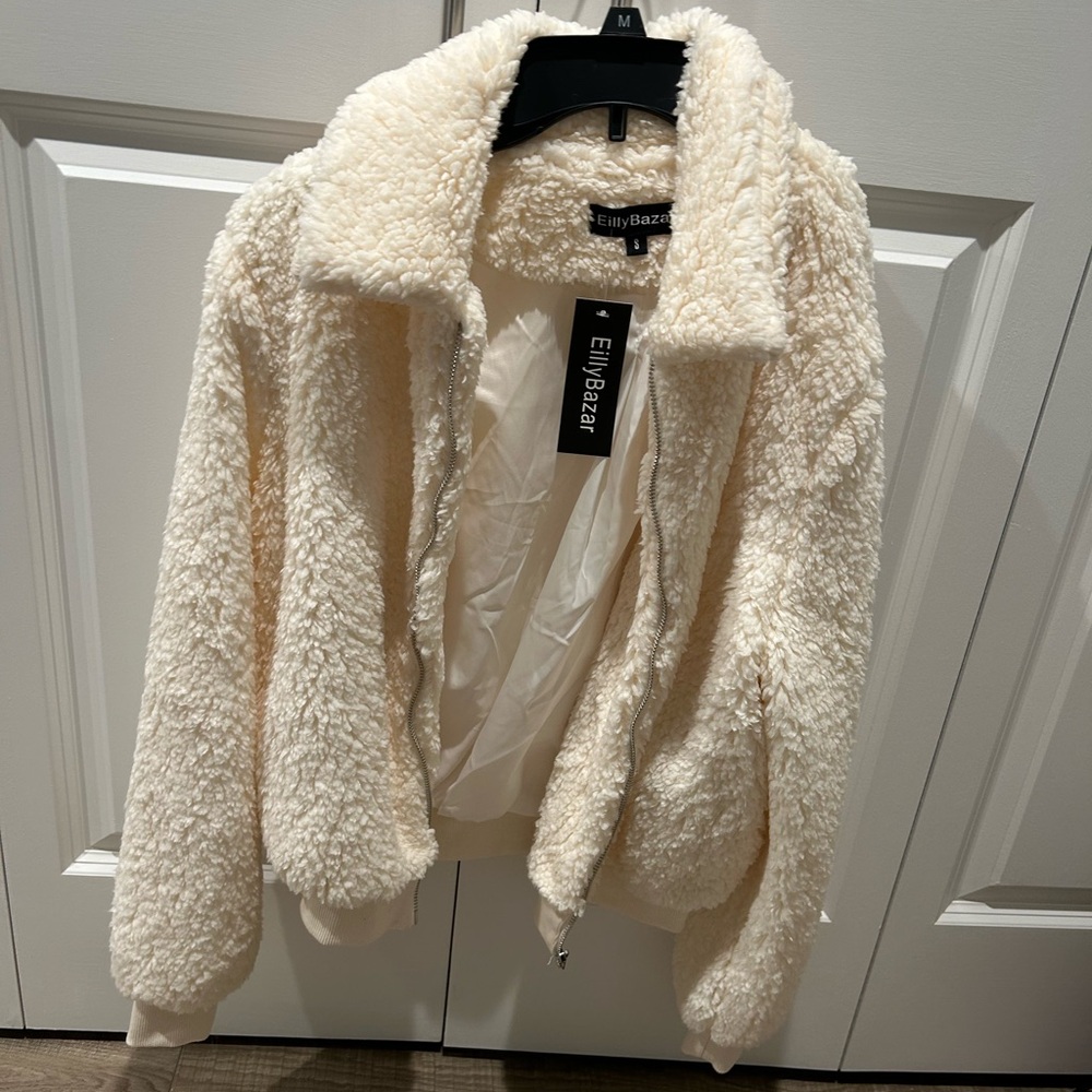 Cream Sherpa Jacket